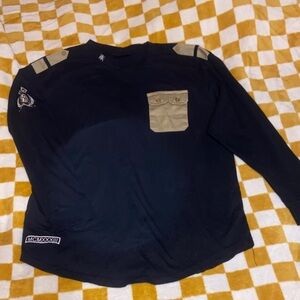 VTG Y2K BLACK RED APE T-SHIRT Long Sleeve Embellished Embroidered Unisex